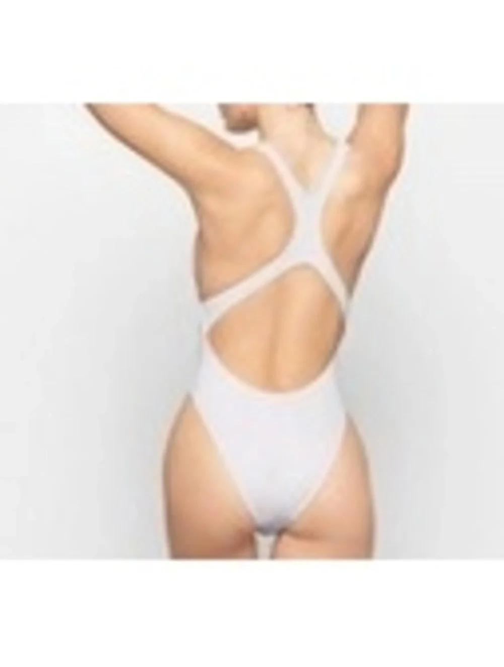 SKIMS Signature Swim Cut Out Monokini Racerback One Piece Marble